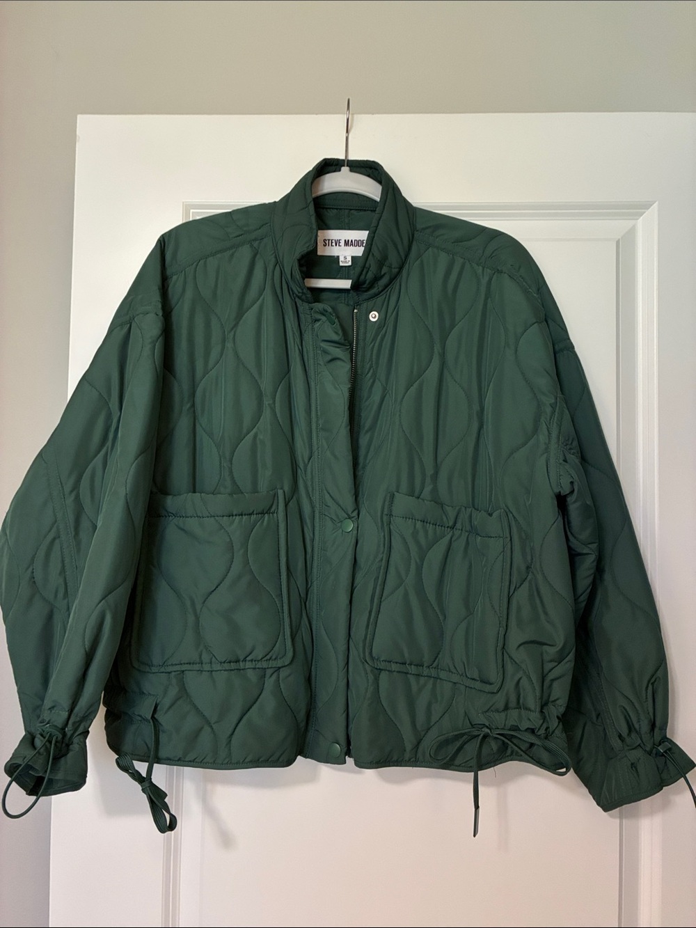 Steve Madden Quilted Forest Green Puffer Jacket